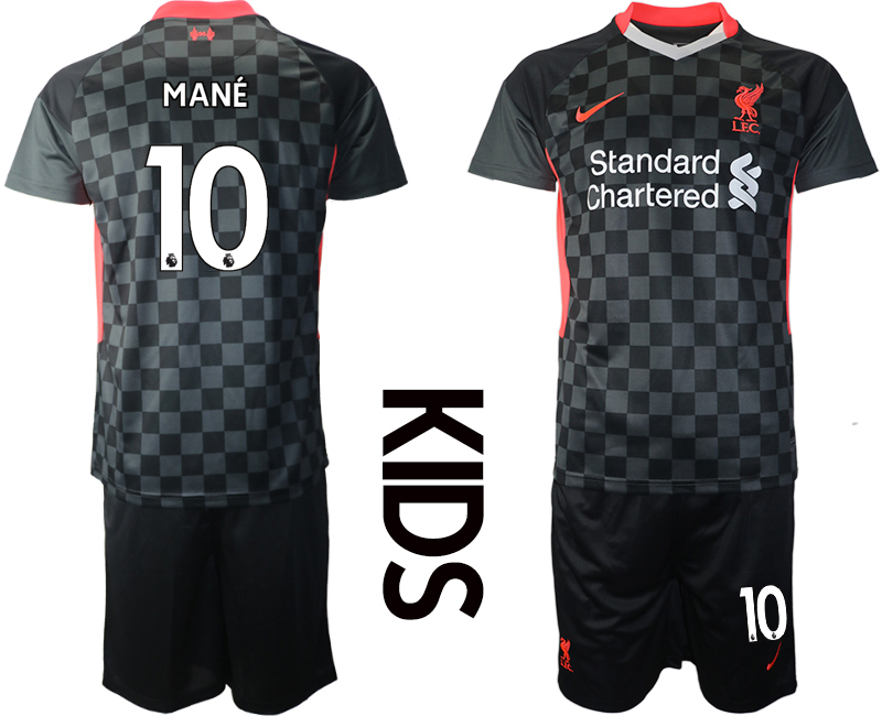 Youth 2020-2021 club Liverpool away #10 black Soccer Jerseys->liverpool jersey->Soccer Club Jersey